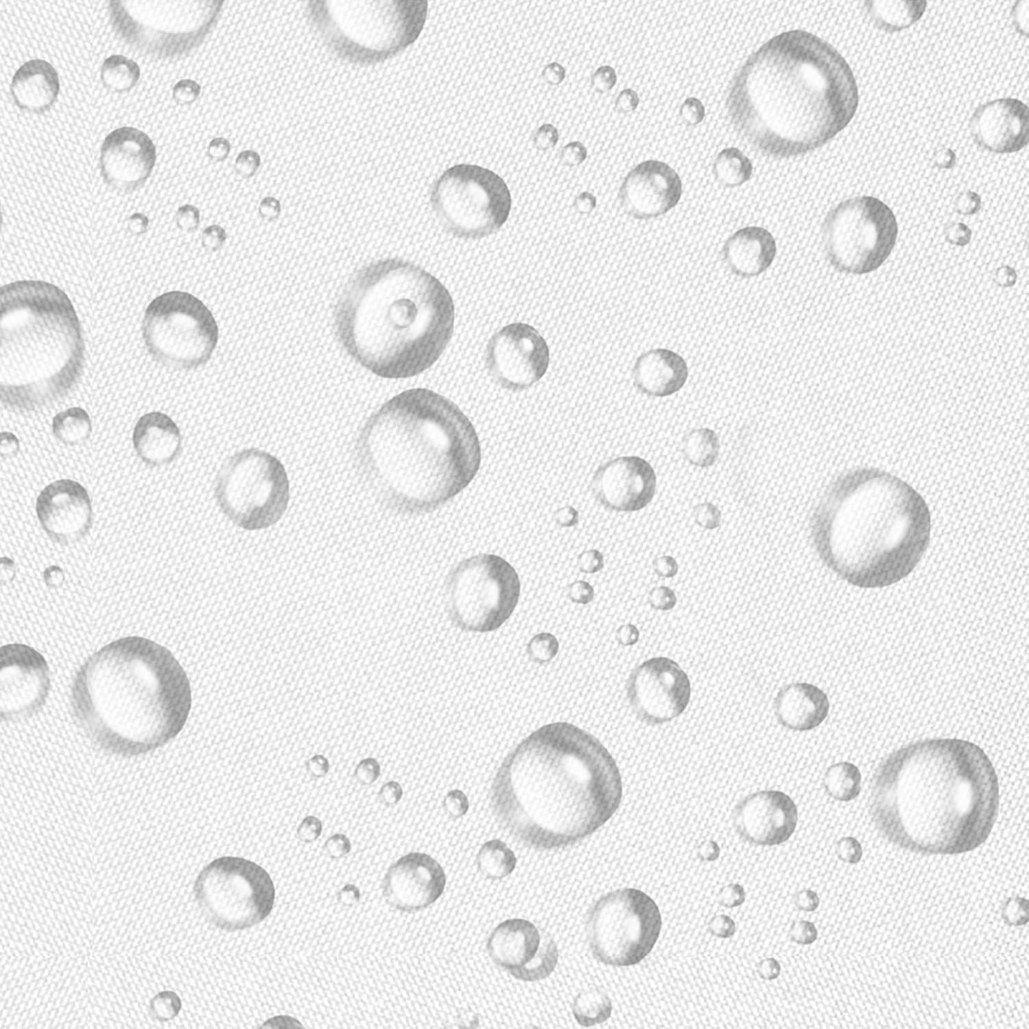 Custom Printed Bath Curtain — custom printed polyester bath curtain detail view
