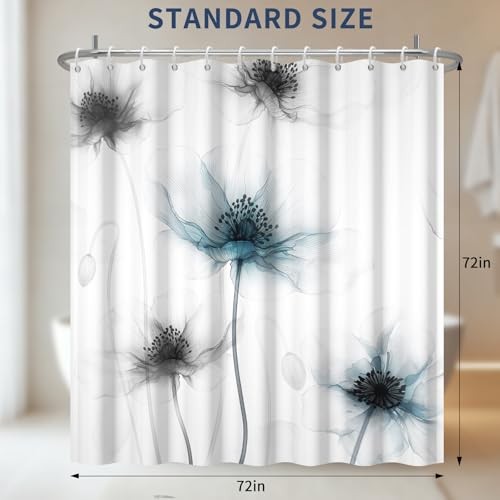 Custom Printed Bath Curtain — custom printed polyester bath curtain detail view