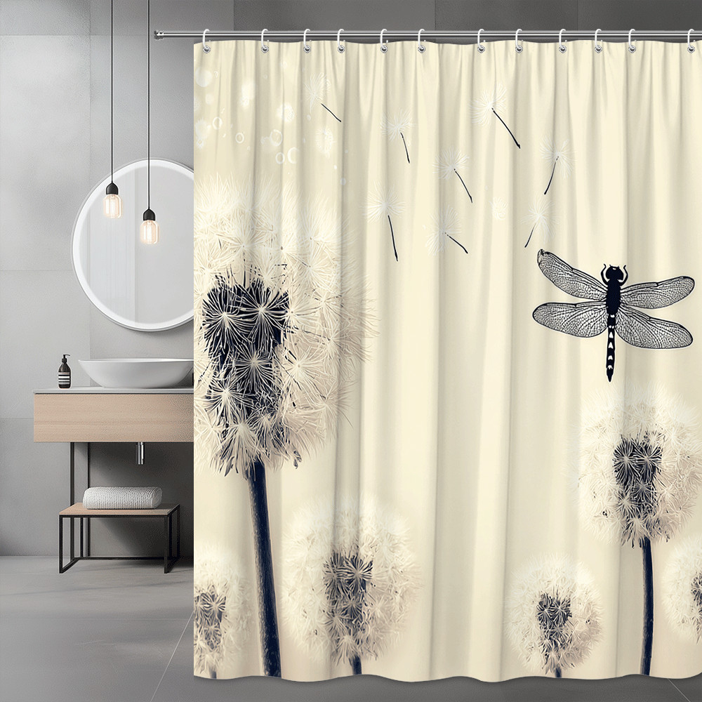 Custom Printed Bath Curtain — custom printed polyester bath curtain
