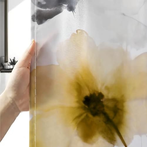 Custom Printed Bath Curtain — custom printed polyester bath curtain detail view