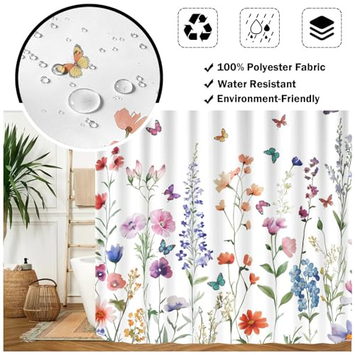 Custom Printed Bath Curtain — custom printed polyester bath curtain detail view