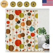 Mid Century Modern Shower Curtain Abstract Geometric Art Shower Curtains for ... — custom printed polyester bath curtain