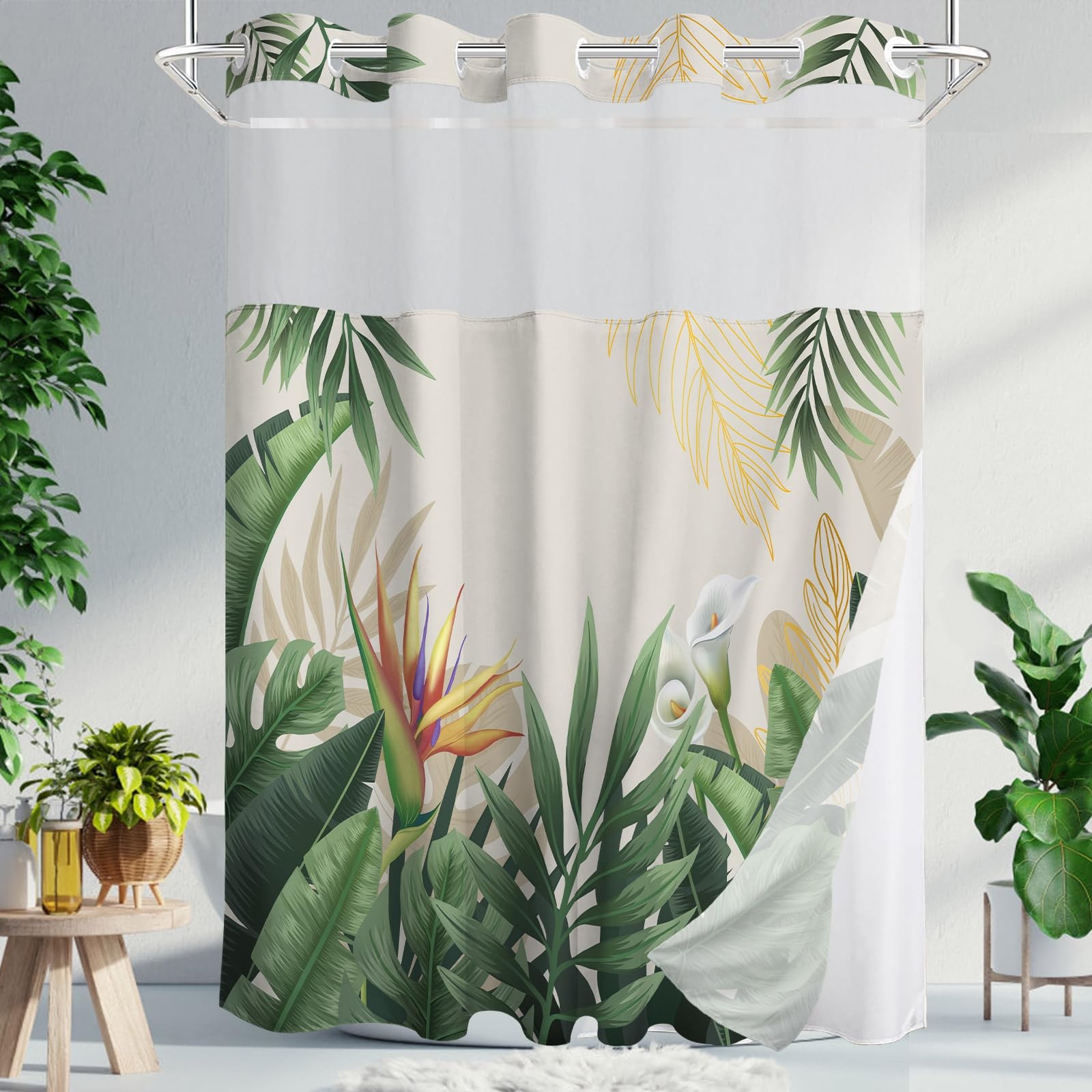 Custom Printed Bath Curtain — custom printed polyester bath curtain