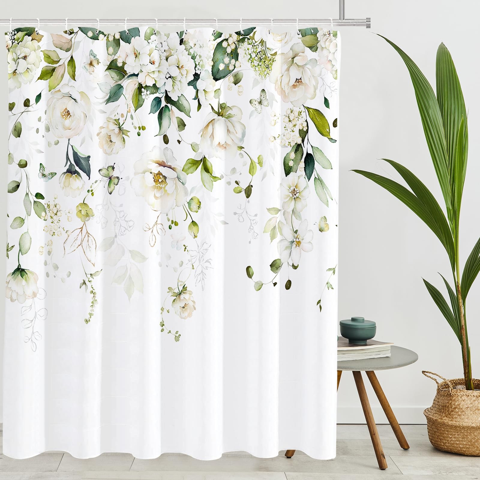 Custom Printed Bath Curtain — custom printed polyester bath curtain detail view