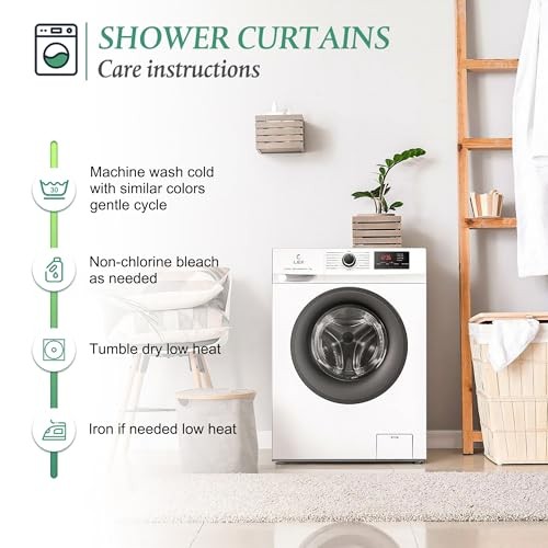 Custom Printed Bath Curtain — custom printed polyester bath curtain detail view
