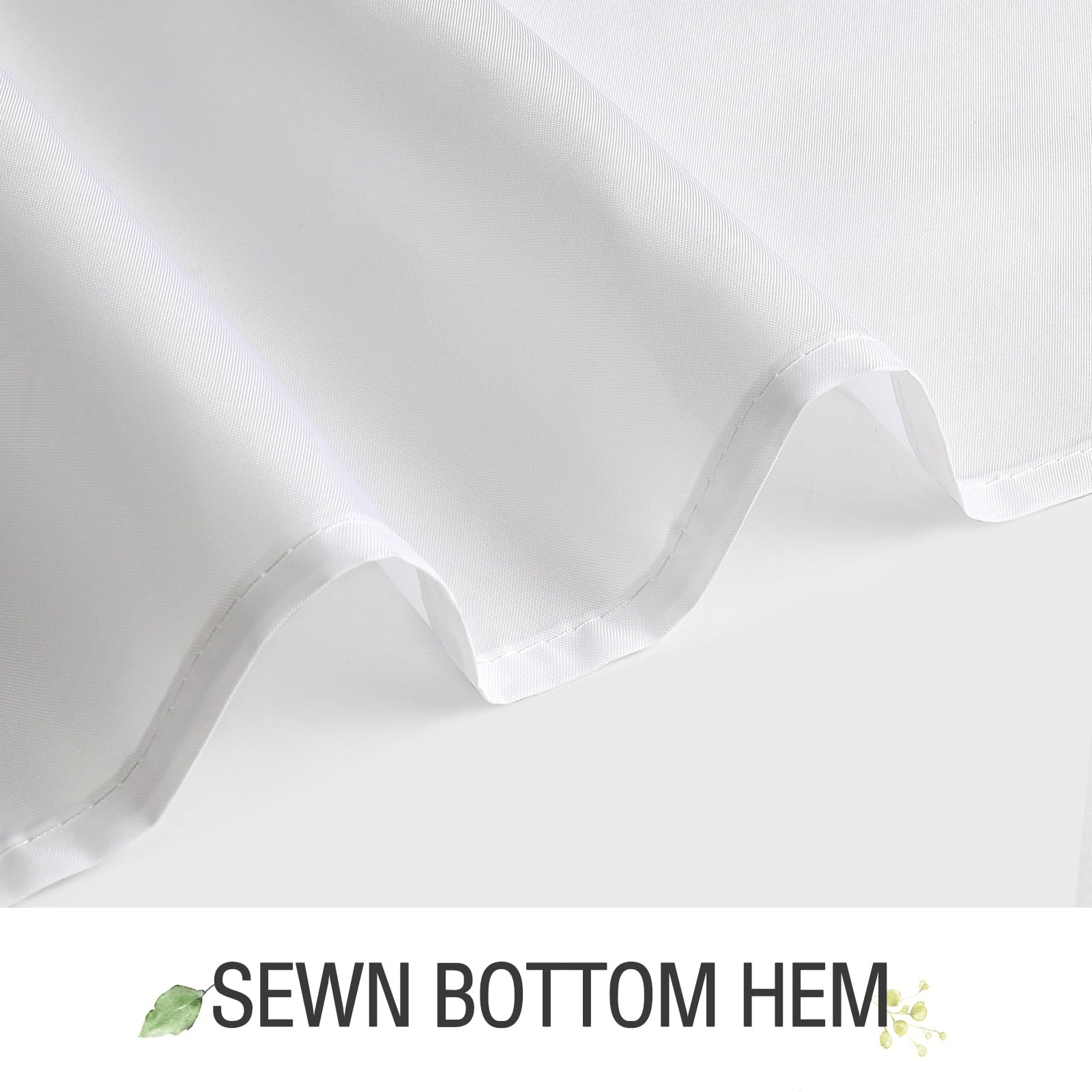 Custom Printed Bath Curtain — custom printed polyester bath curtain detail view