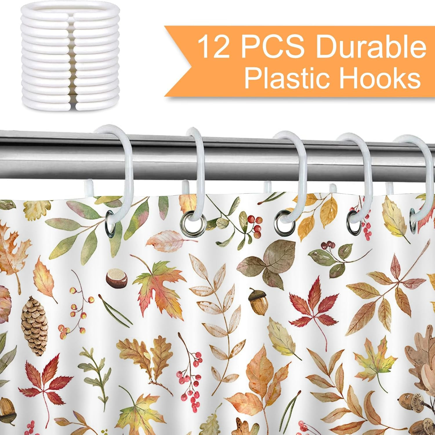 Custom Printed Bath Curtain — custom printed polyester bath curtain detail view