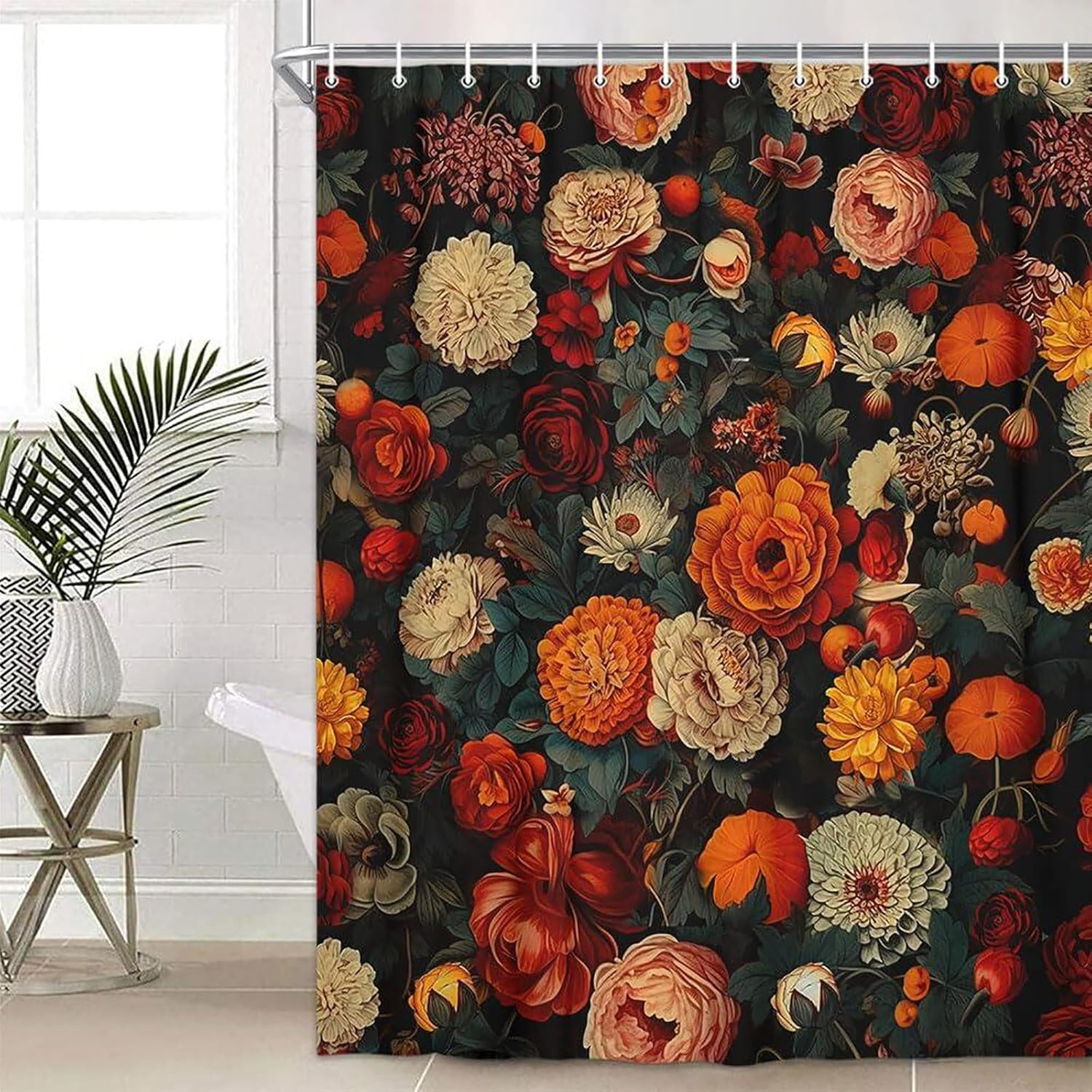 Custom Printed Bath Curtain — custom printed polyester bath curtain