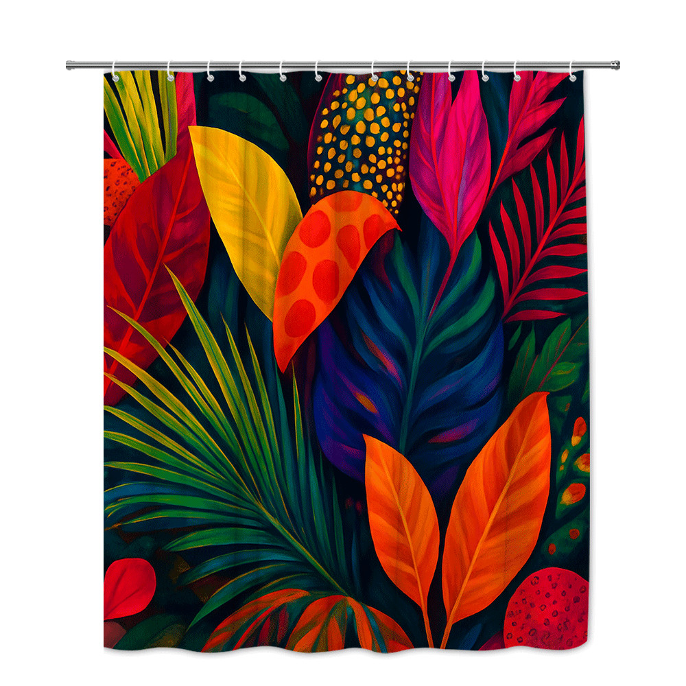 Custom Printed Bath Curtain — custom printed polyester bath curtain detail view
