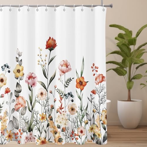 Custom Printed Bath Curtain — custom printed polyester bath curtain detail view