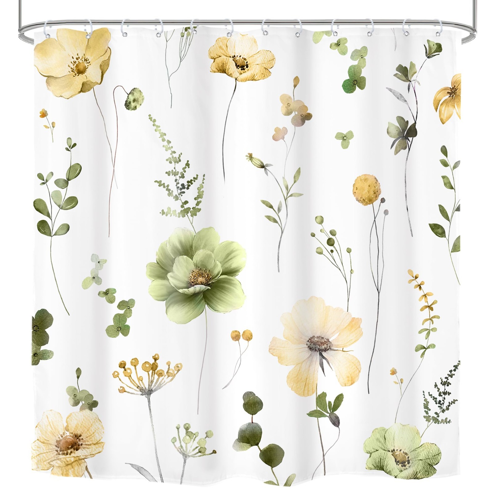 Custom Printed Bath Curtain — custom printed polyester bath curtain detail view