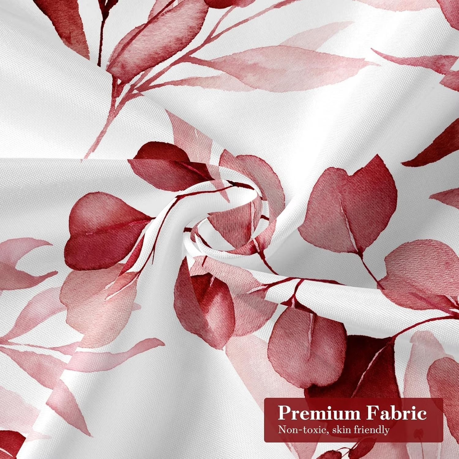 Custom Printed Bath Curtain — custom printed polyester bath curtain detail view