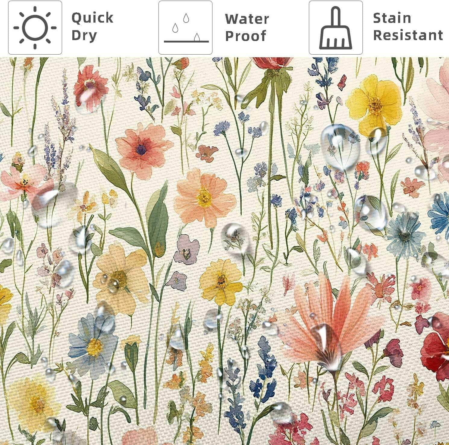 Custom Printed Bath Curtain — custom printed polyester bath curtain detail view