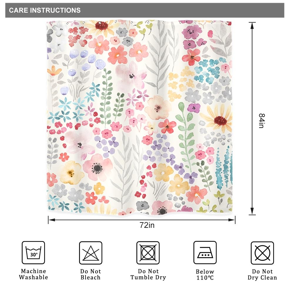 Custom Printed Bath Curtain — custom printed polyester bath curtain detail view