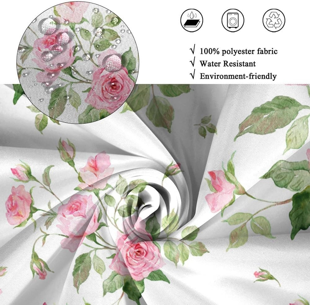 Custom Printed Bath Curtain — custom printed polyester bath curtain detail view