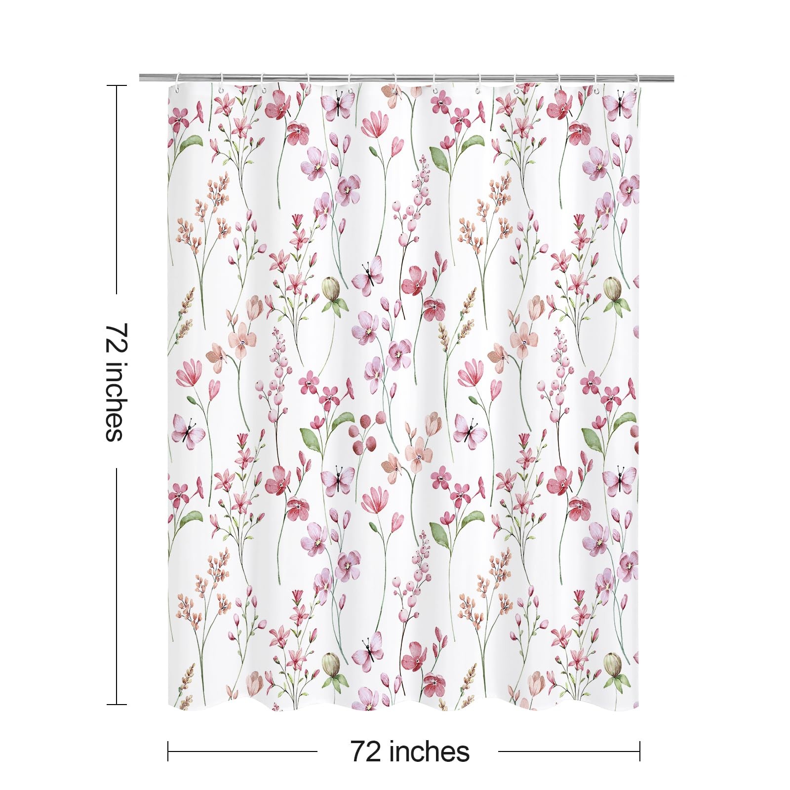 Custom Printed Bath Curtain — custom printed polyester bath curtain detail view