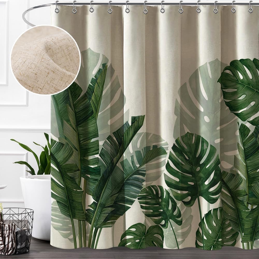 Custom Printed Bath Curtain — custom printed polyester bath curtain detail view