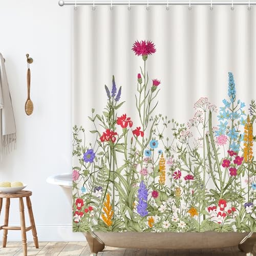 Custom Printed Bath Curtain — custom printed polyester bath curtain detail view