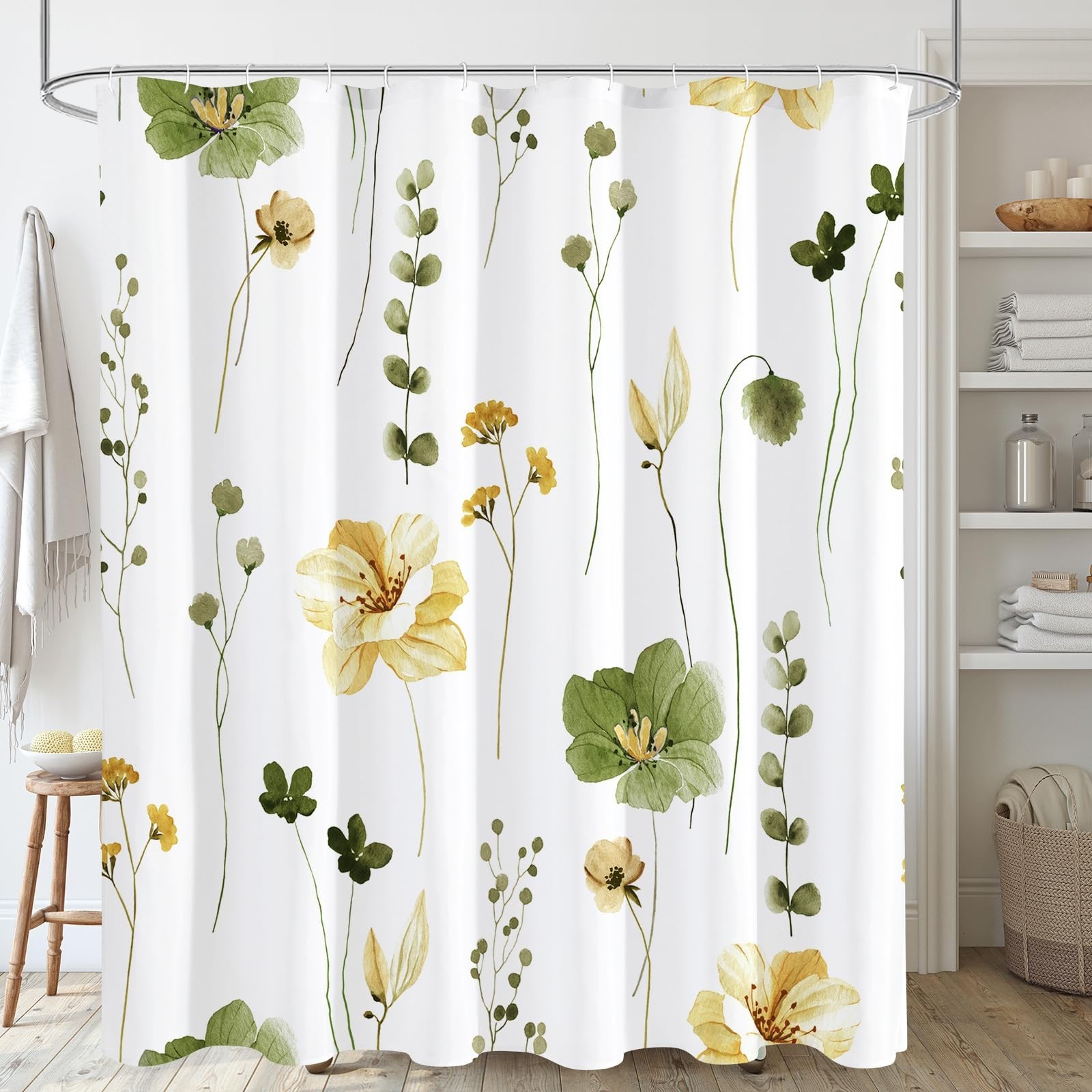 Custom Printed Bath Curtain — custom printed polyester bath curtain detail view