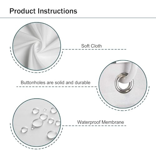 Custom Printed Bath Curtain — custom printed polyester bath curtain detail view