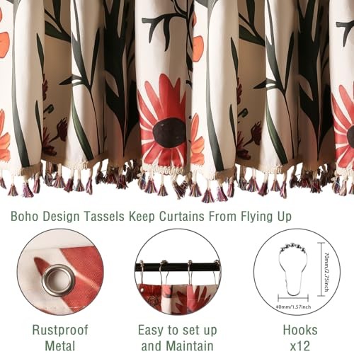 Custom Printed Bath Curtain — custom printed polyester bath curtain detail view