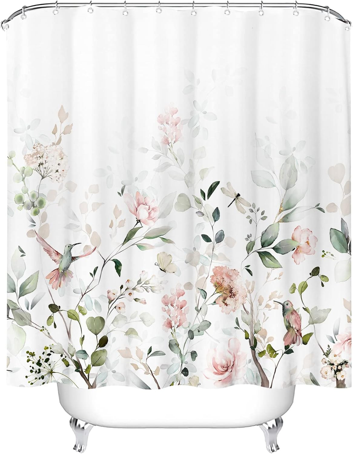Custom Printed Bath Curtain — custom printed polyester bath curtain detail view