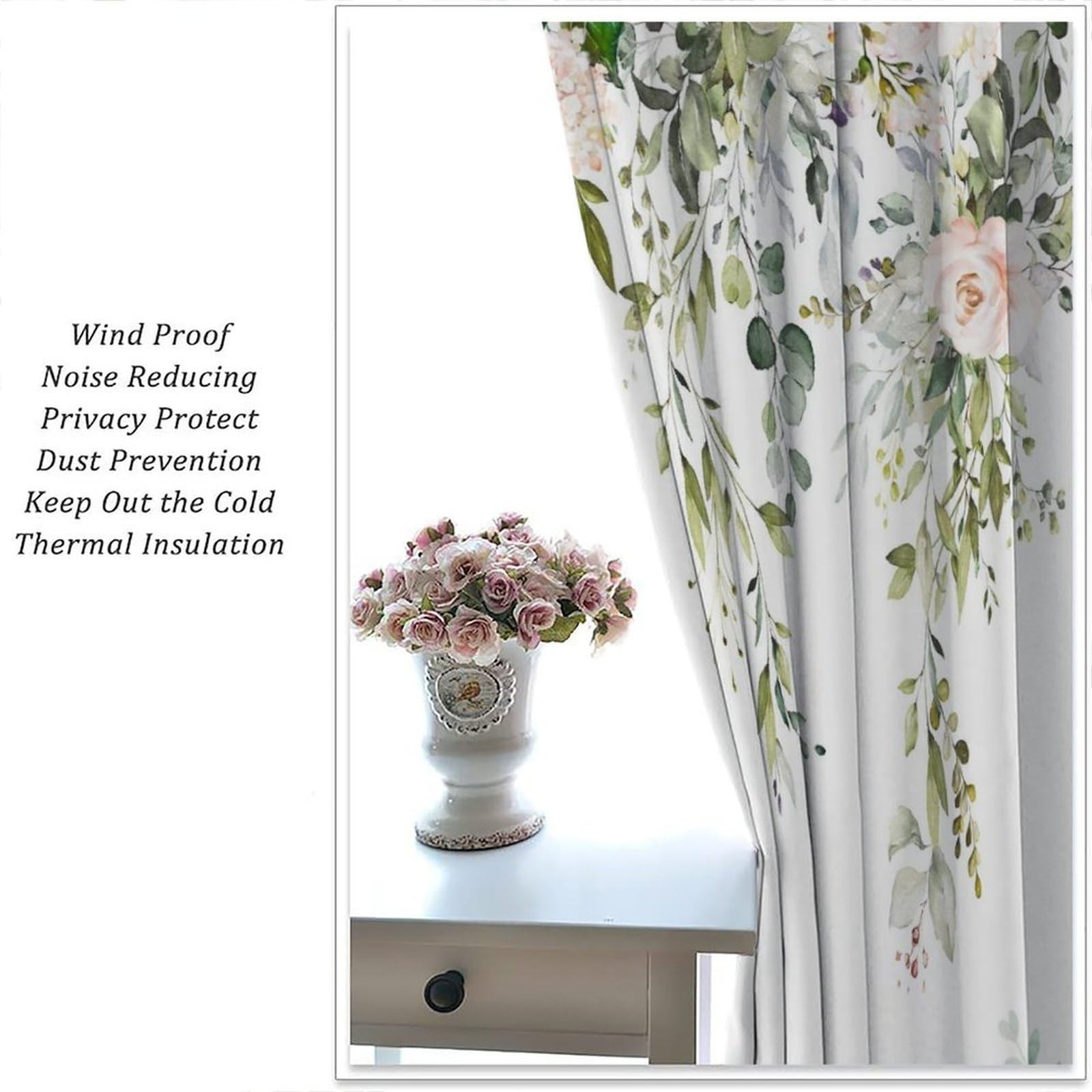 Custom Printed Bath Curtain — custom printed polyester bath curtain detail view