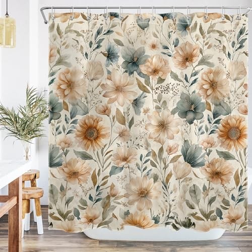 Custom Printed Bath Curtain — custom printed polyester bath curtain detail view