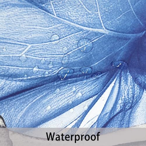 Custom Printed Bath Curtain — custom printed polyester bath curtain detail view