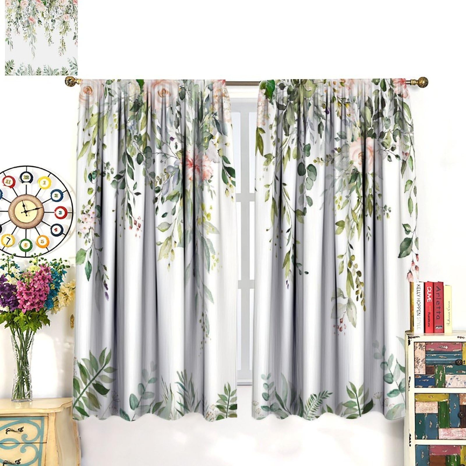 Custom Printed Bath Curtain — custom printed polyester bath curtain detail view