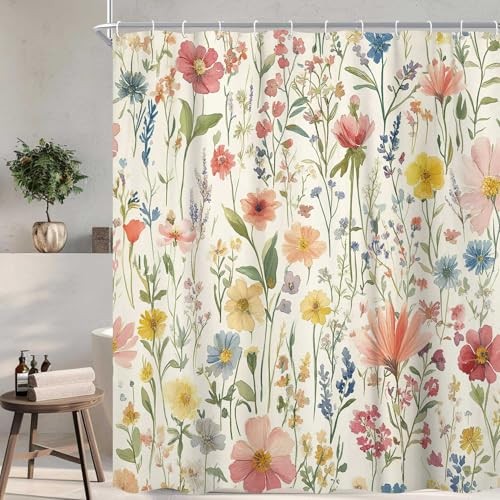 Custom Printed Bath Curtain — custom printed polyester bath curtain detail view