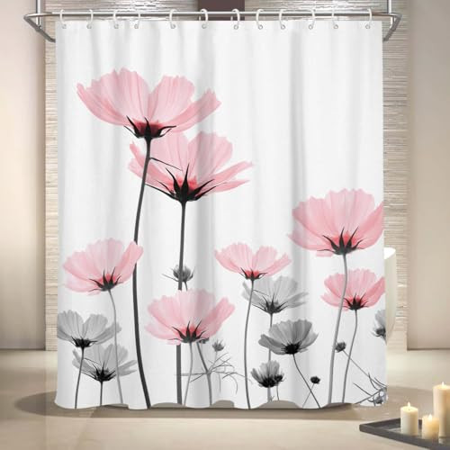 Custom Printed Bath Curtain — custom printed polyester bath curtain detail view