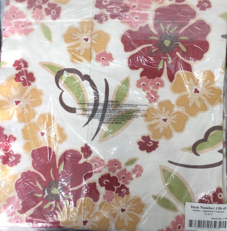 Custom Printed Bath Curtain — custom printed polyester bath curtain detail view