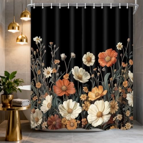 Custom Printed Bath Curtain — custom printed polyester bath curtain