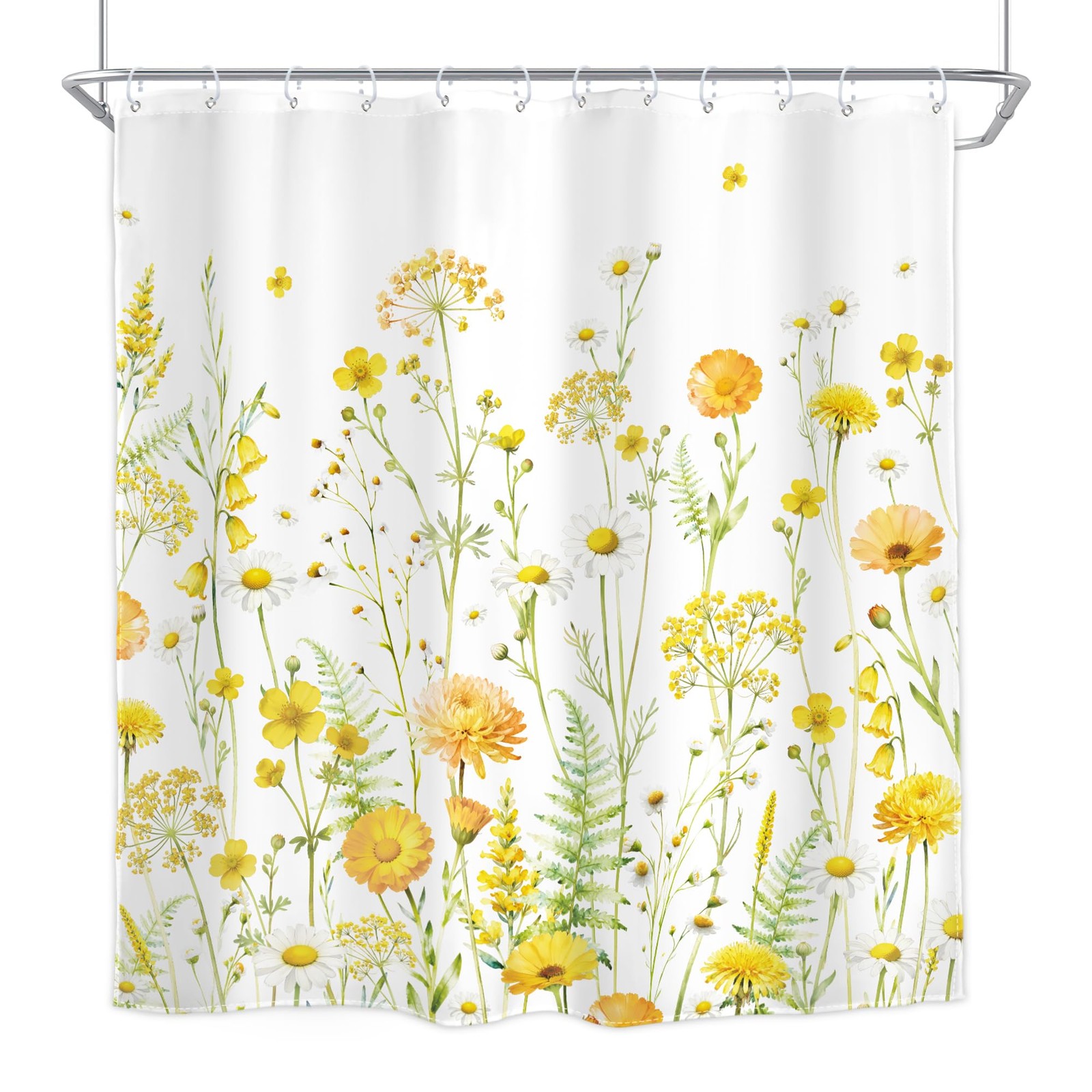 Custom Printed Bath Curtain — custom printed polyester bath curtain detail view