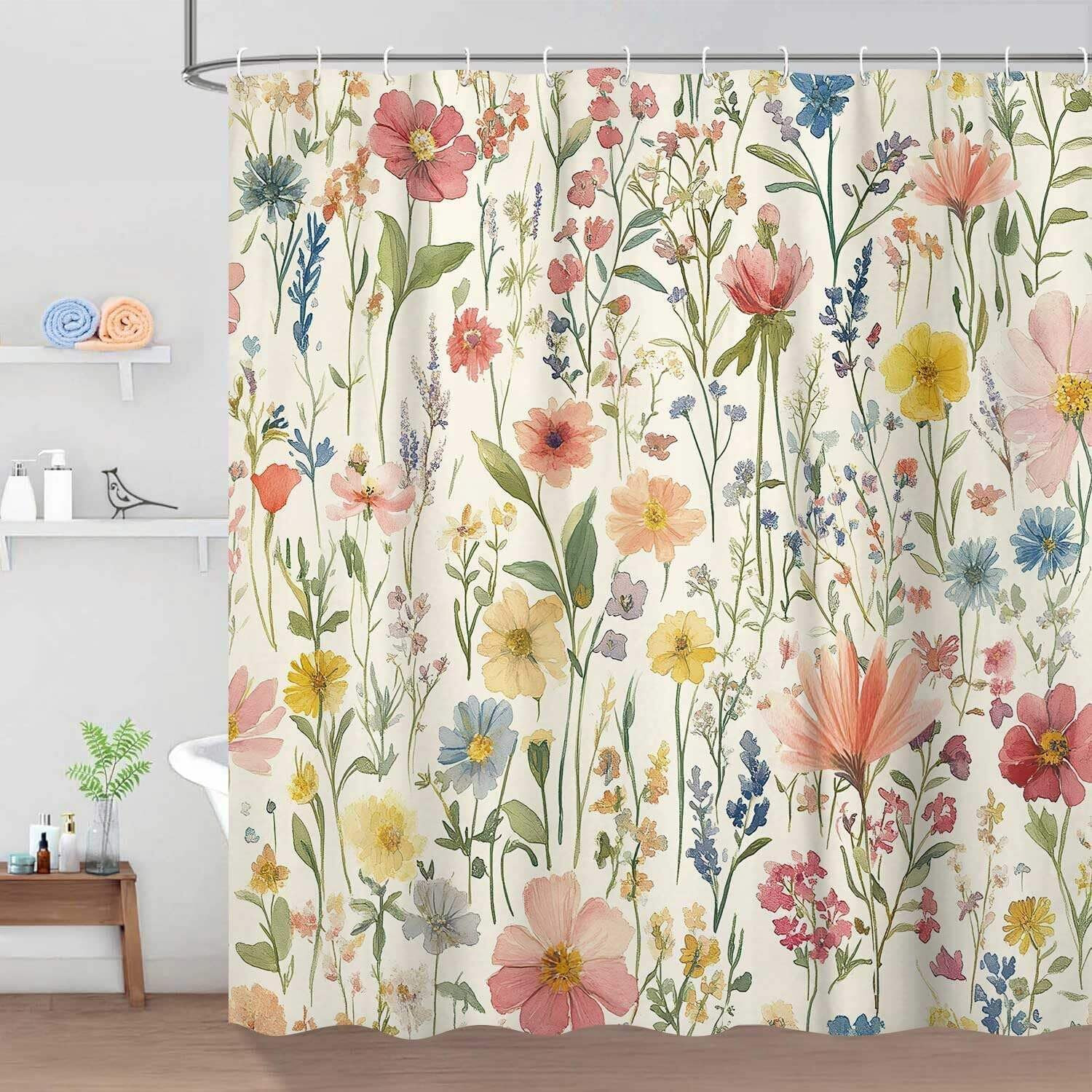 Custom Printed Bath Curtain — custom printed polyester bath curtain