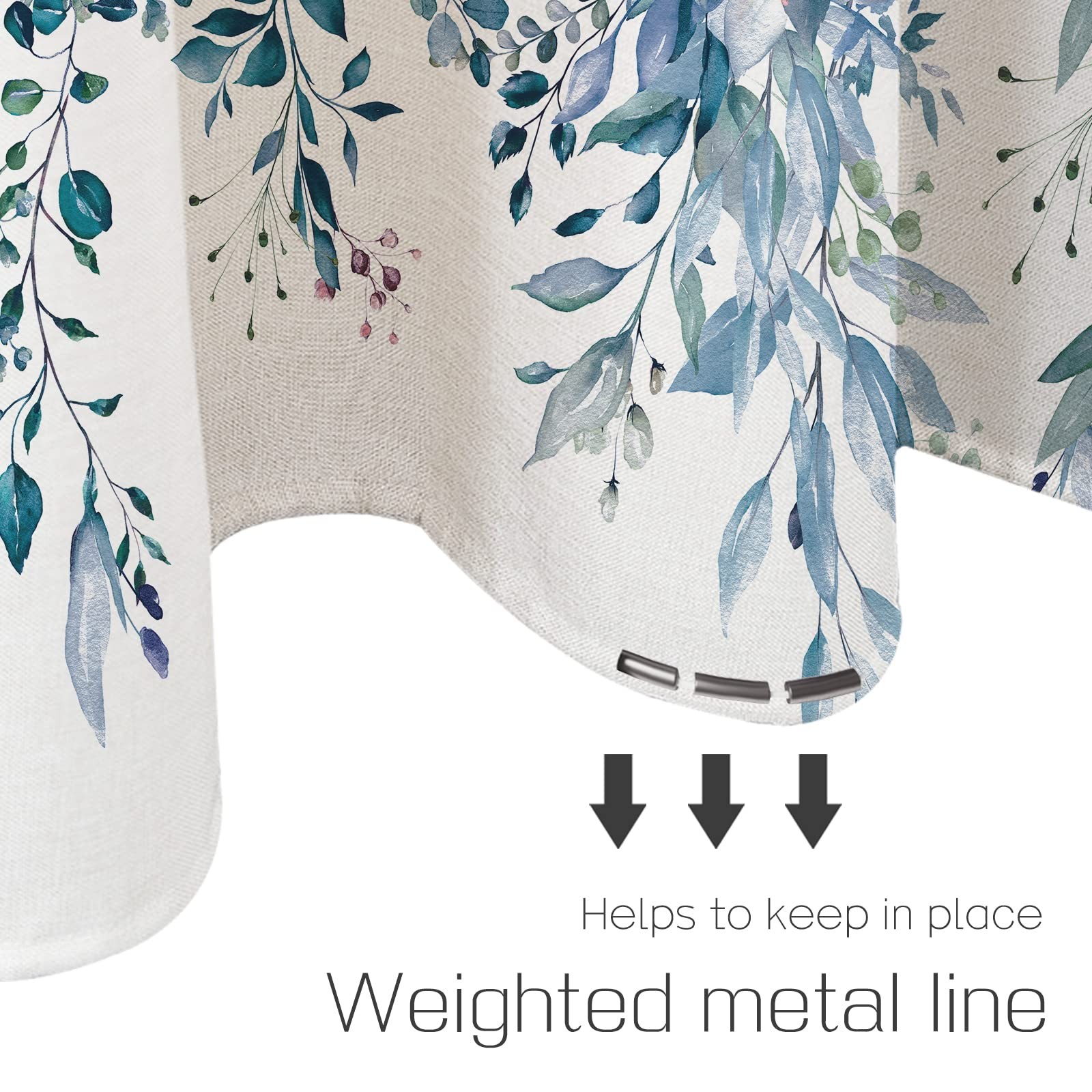 Custom Printed Bath Curtain — custom printed polyester bath curtain detail view