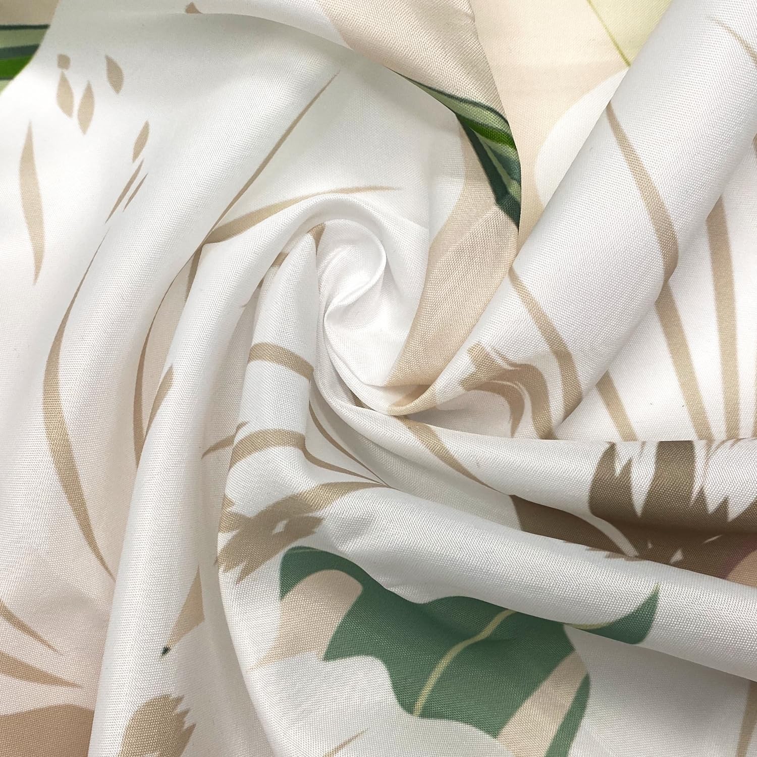 Custom Printed Bath Curtain — custom printed polyester bath curtain detail view
