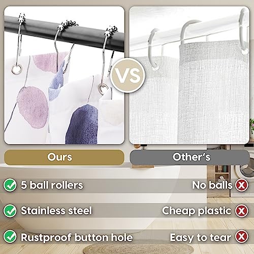 Custom Printed Bath Curtain — custom printed polyester bath curtain detail view
