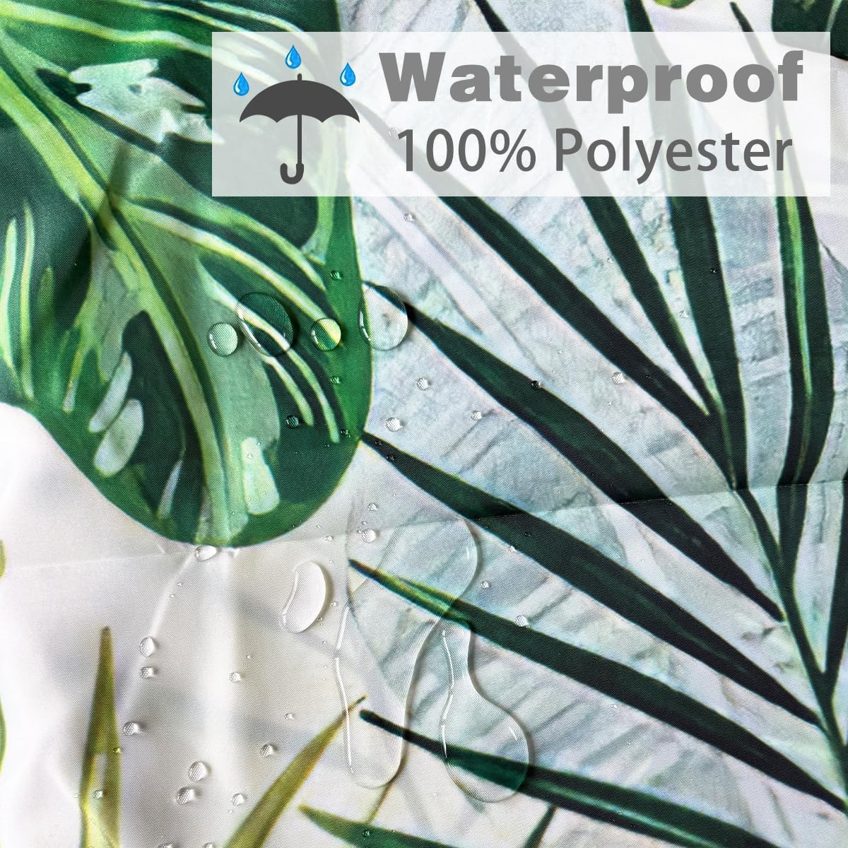 Custom Printed Bath Curtain — custom printed polyester bath curtain detail view