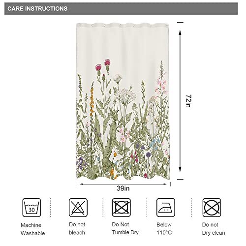 Custom Printed Bath Curtain — custom printed polyester bath curtain detail view