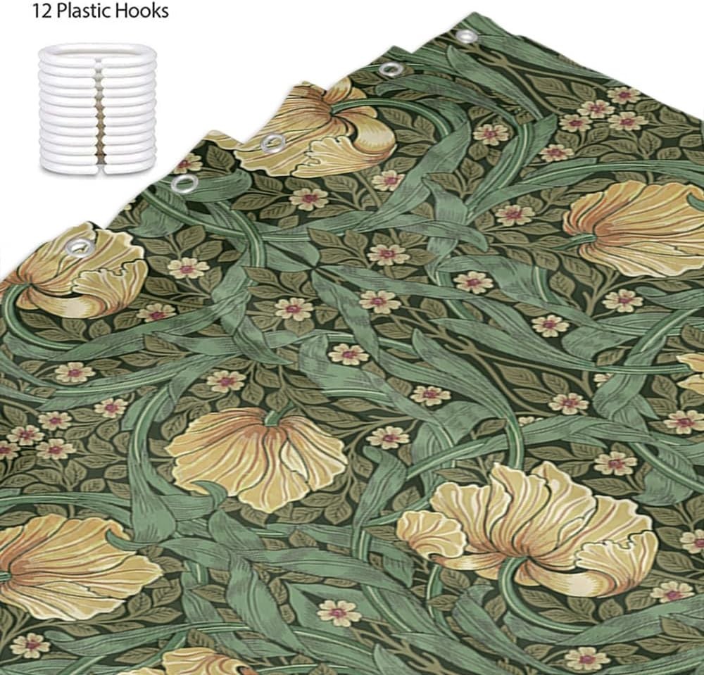 Custom Printed Bath Curtain — custom printed polyester bath curtain detail view