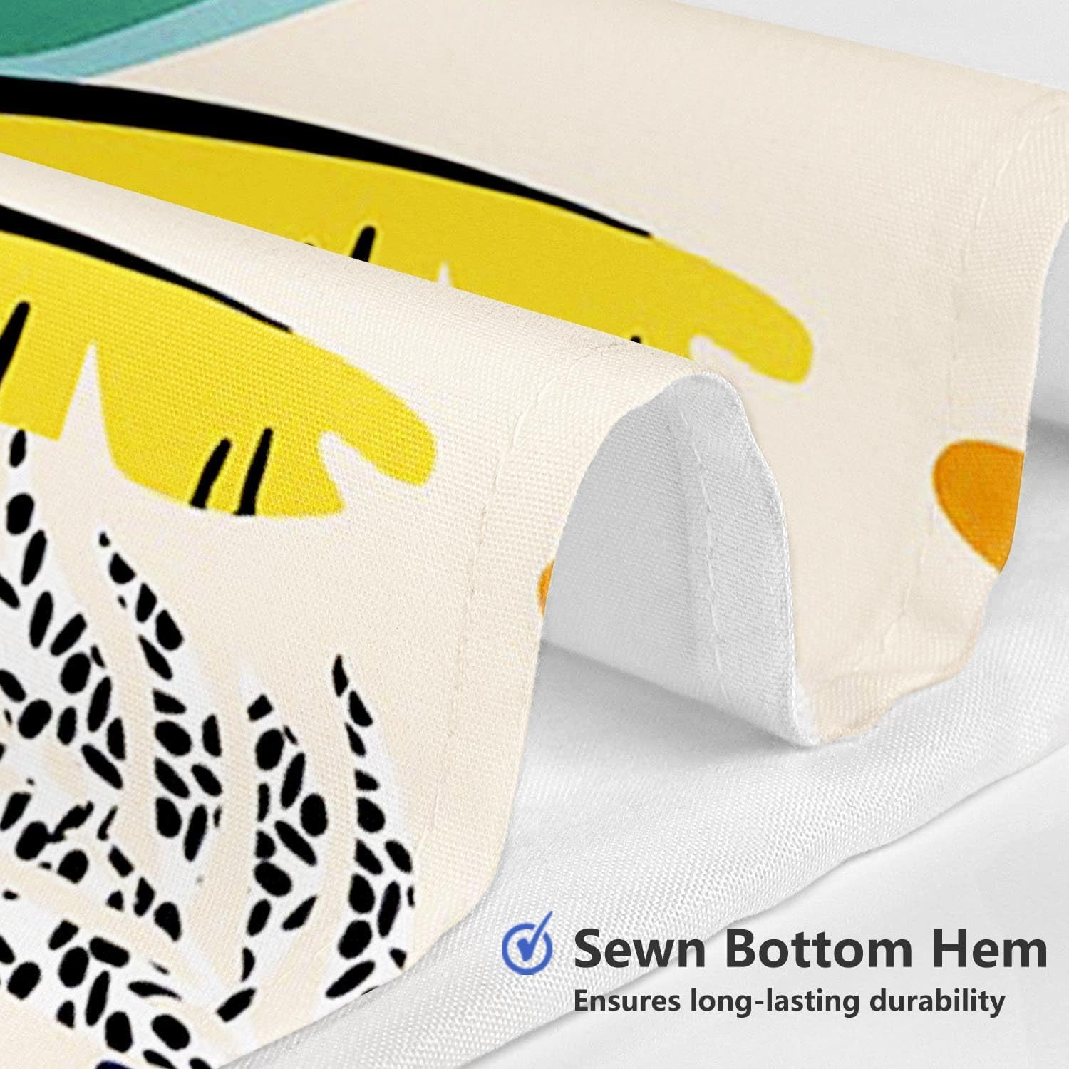 Custom Printed Bath Curtain — custom printed polyester bath curtain detail view