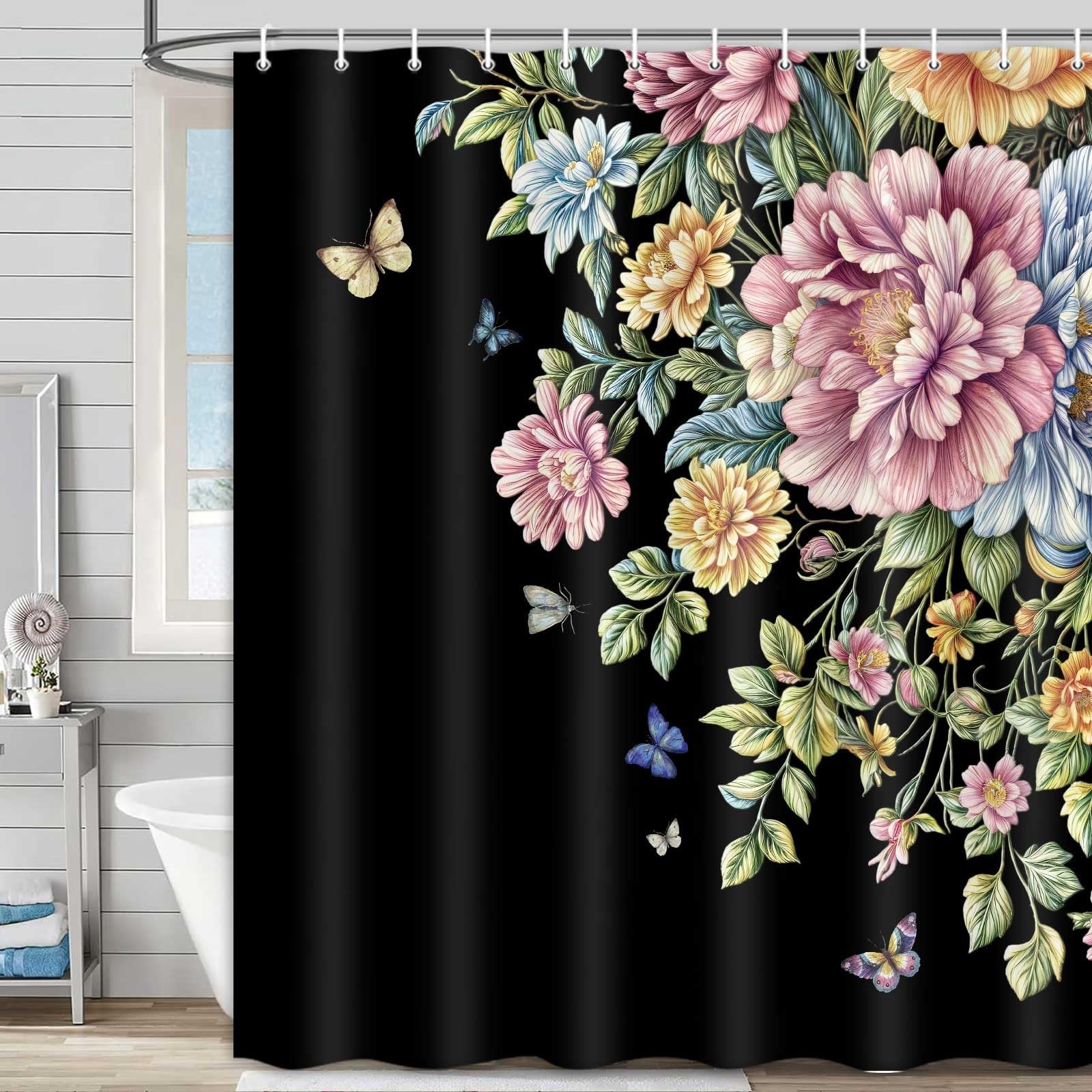 Custom Printed Bath Curtain — custom printed polyester bath curtain