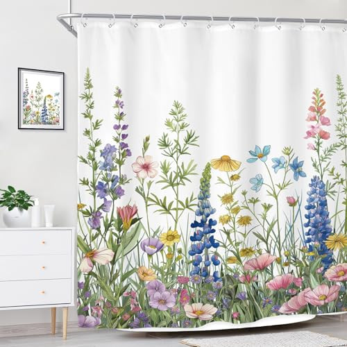 Custom Printed Bath Curtain — custom printed polyester bath curtain detail view