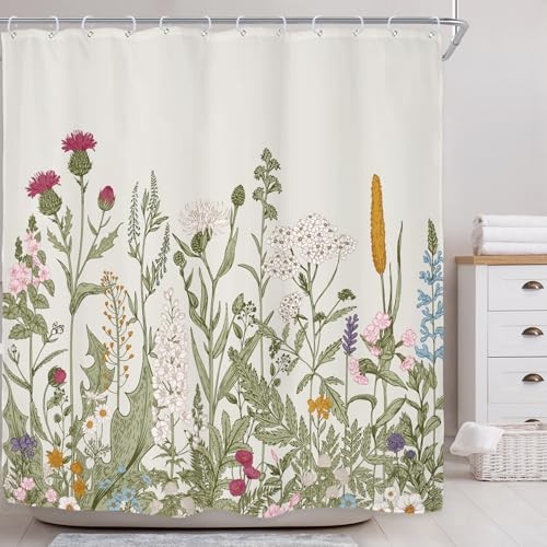 Custom Printed Bath Curtain — custom printed polyester bath curtain detail view