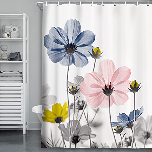 Custom Printed Bath Curtain — custom printed polyester bath curtain detail view