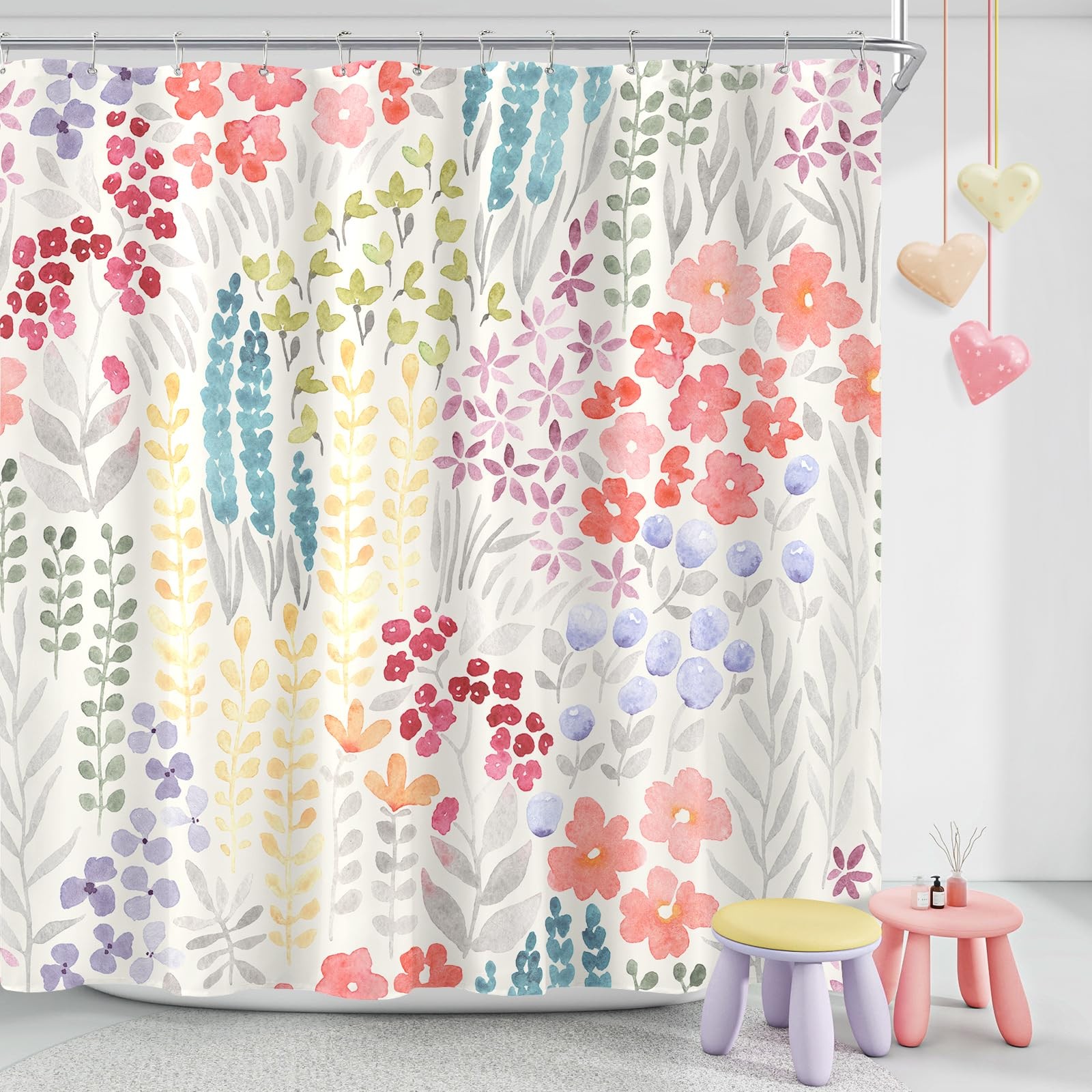 Custom Printed Bath Curtain — custom printed polyester bath curtain