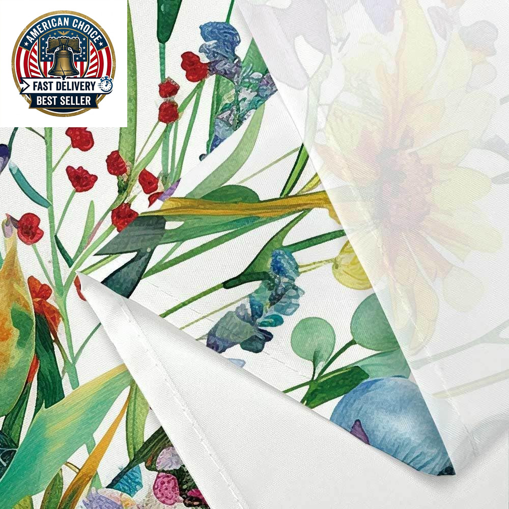 Custom Printed Bath Curtain — custom printed polyester bath curtain detail view