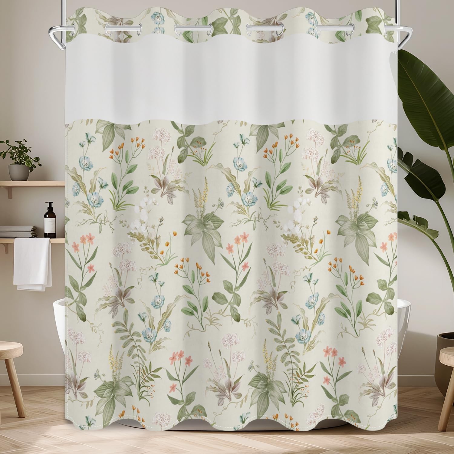 Custom Printed Bath Curtain — custom printed polyester bath curtain